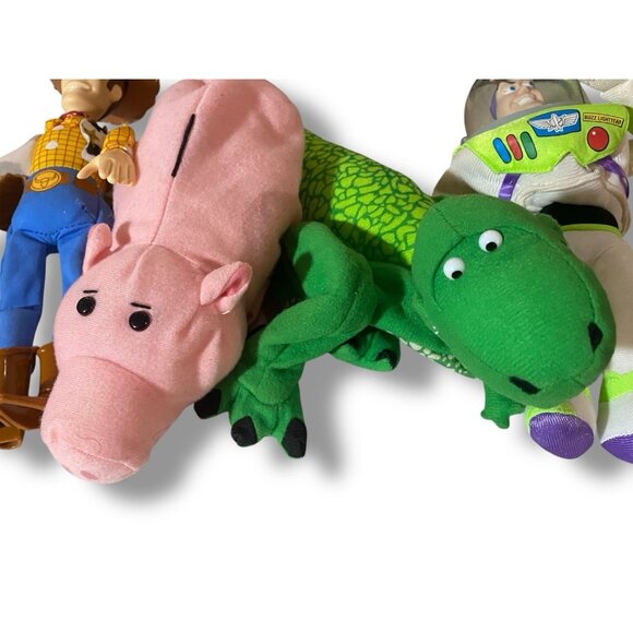Vintage 1995 Toy Story Puppet Pals Set Burger King Hamm Rex Woody Buzz Lightyear - Picture 2 of 6